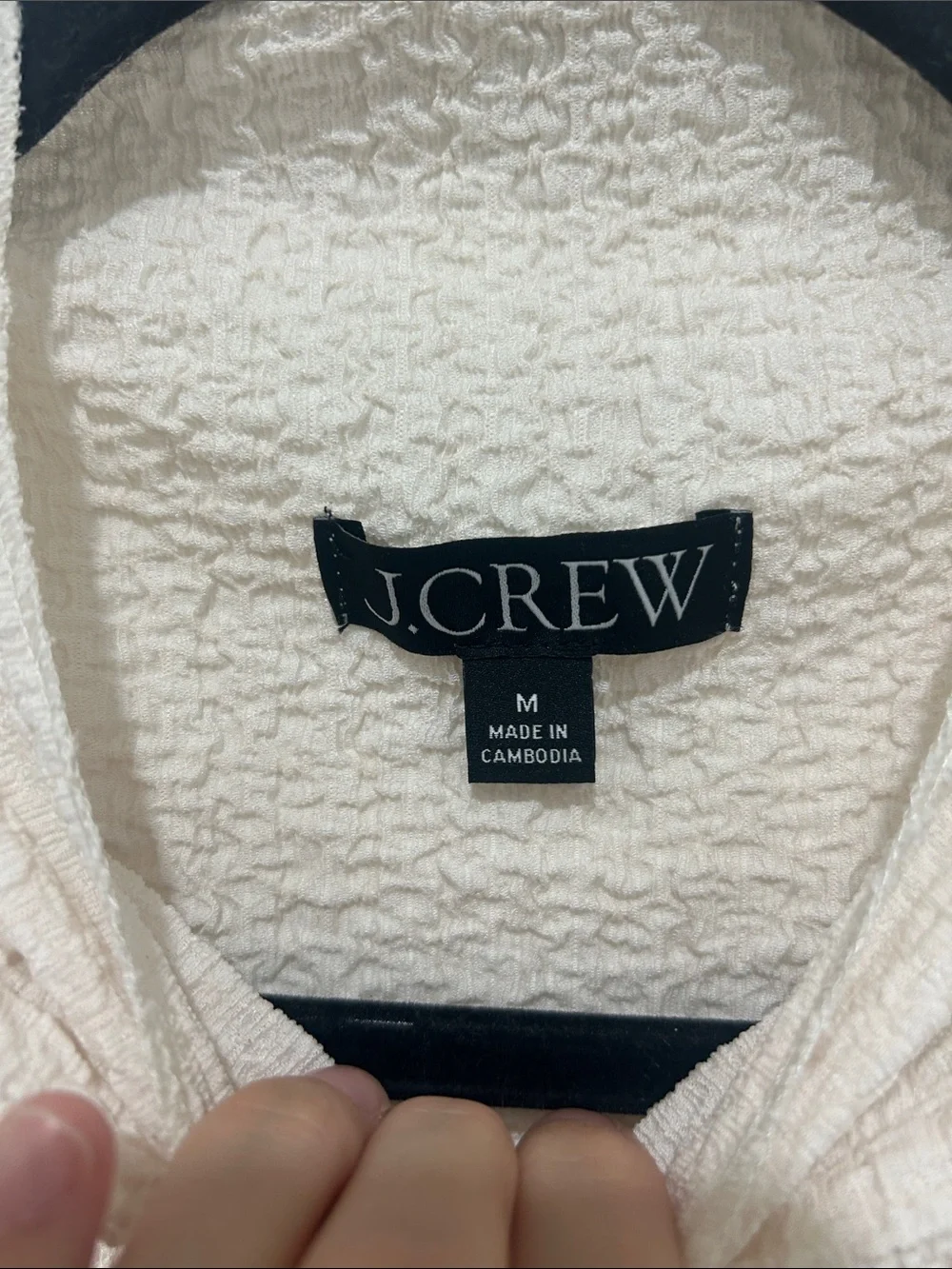 Jcrew Sleeveless Mock Neck Textured Top - Ivory
